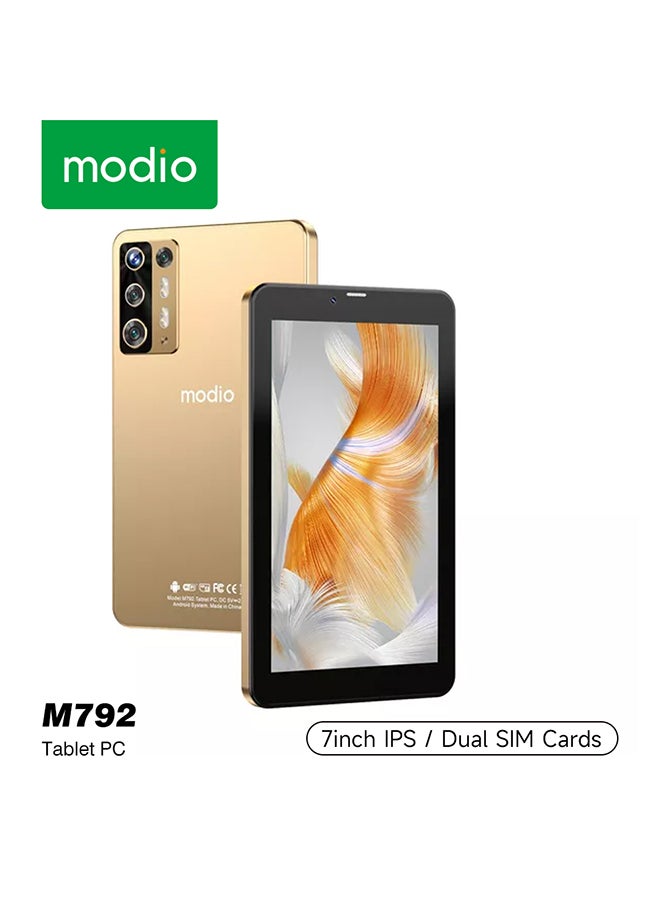 modio M792 7 Inch High Definition Display 5G Tablet, 6Gb Ram 256Gb Gold - Image 1