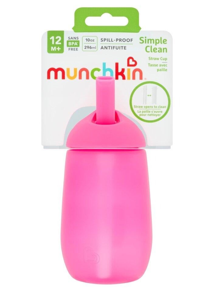 مونشكين كوب قش بسيط نظيف 296 مل وردي - Image 1