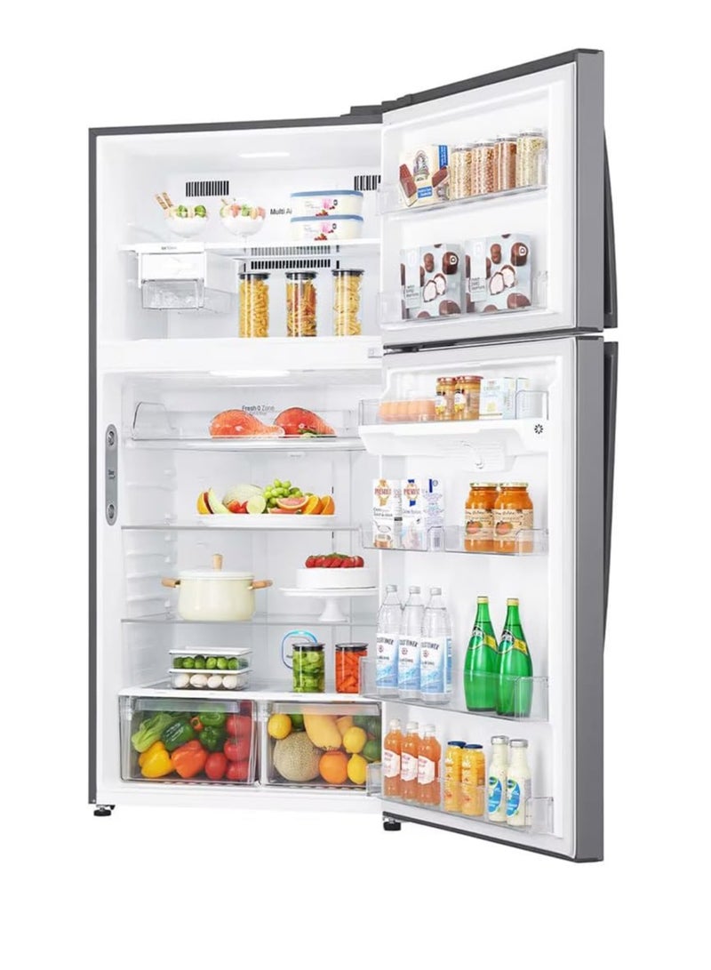 LG LG - No-Frost Refrigerator, 592 Liters, Inverter Motor, Silver - Linear Compressor - 21 Cubic Feet - Digital - Hygiene Fresh Filter - Door Cooling- GR-H822HLHM GR-H822HLHM Silver - Image 5