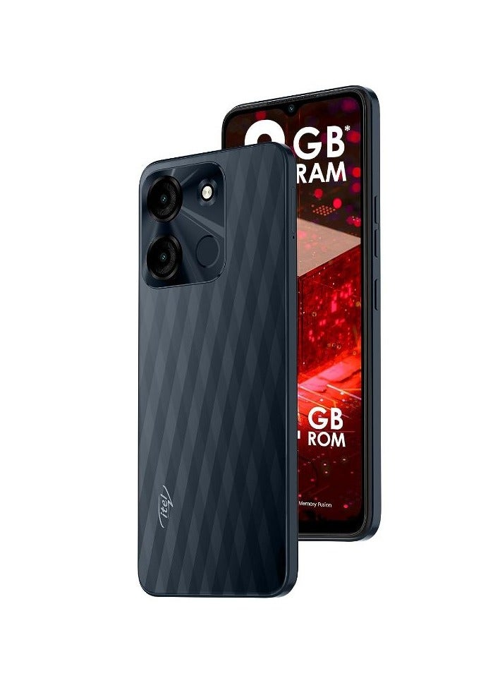 إيتيل هاتف A60s 4 جيجابايت رام و128 جيجابايت ذاكرة لون أسود مزدوج الشريحة ظل أسود - Image 2