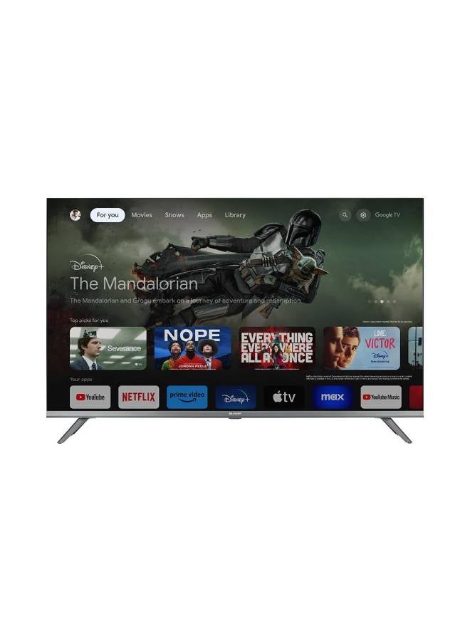 SHARP 43 Inch Smart Frameless FHD LED TV Silver with Built-in Receiver, Google TV Operating System, Dolby Audio, Preloaded Apps (Netflix, YouTube, Shahid VIP, Amazon Prime Video), Bluetooth & WiFi - 2T-C43FG6EX Silver - Image 1