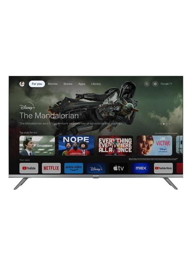 SHARP 43 Inch Smart Frameless FHD LED TV Silver with Built-in Receiver, Google TV Operating System, Dolby Audio, Preloaded Apps (Netflix, YouTube, Shahid VIP, Amazon Prime Video), Bluetooth & WiFi - 2T-C43FG6EX Silver - Image 1