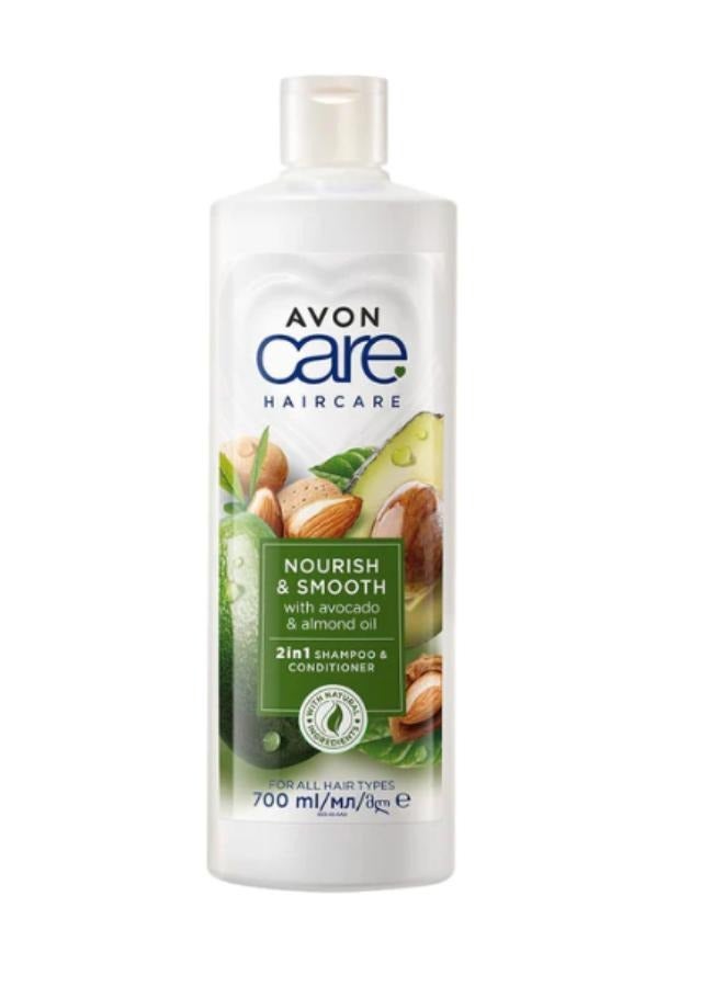 AVON Avon Care Nourish & Smooth With Avocado & Almond Oil 2 in 1 Shampoo & Conditioner 700ml 