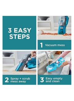 BLACK+DECKER Cordless Spillbuster Portable Carpet Cleaner 18 W BHSB315J Blue And Black  - Image 5