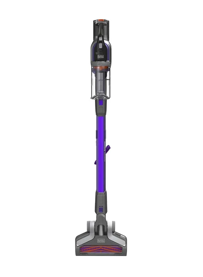 BLACK+DECKER 4-in-1 Cordless Stick Vacuum Cleaner, 18V, 1.5Ah Battery, 55-Minute Runtime, 38 Air Watts Suction Power, 650ml Dustbowl, Ideal for Pet Owners, Lightweight Design, Easy Storage 500 ml 27 W BDPSE1815P-QW ‎Titanium/Purple