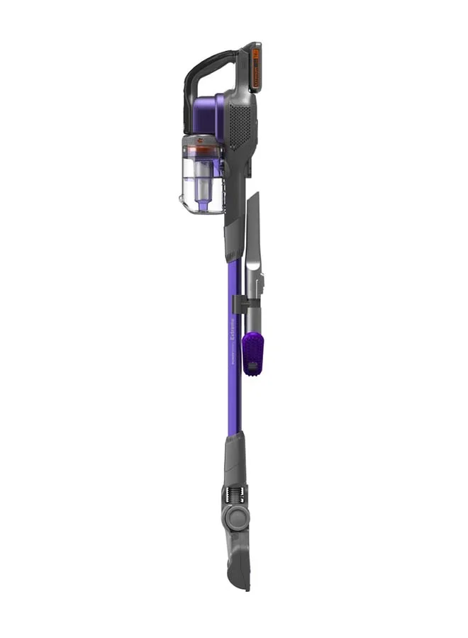 BLACK+DECKER 4-in-1 Cordless Stick Vacuum Cleaner, 18V, 1.5Ah Battery, 55-Minute Runtime, 38 Air Watts Suction Power, 650ml Dustbowl, Ideal for Pet Owners, Lightweight Design, Easy Storage 500 ml 27 W BDPSE1815P-QW ‎Titanium/Purple