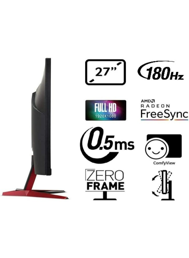 Acer - Nitro VG270S3BMIIPX VG0 Series LED-Monitor Gaming 69CM 27" W, VA FHD 180Hz With FreeSync, 250cd/m2 1ms 2xHDMI DP Vesa Speakers - (UM.HV0EE.302) Black - Image 1