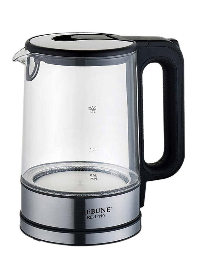 Electric Glass Kettle 1.7 L 2200 W RE-1-119 Silver 