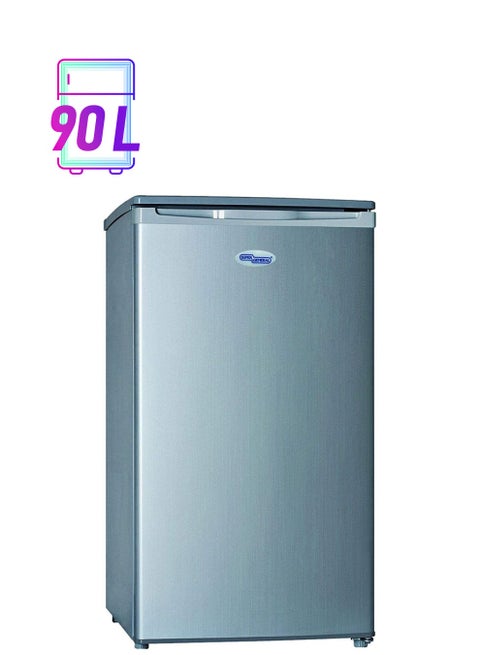 120L- 90L Gross-Net Capacity Single Door Refrigerator, Defrost, Refrigerant Type R600A, Beverage Fridge, Child Lock, Freezer Box, ‎Energy Efficient ‎SGR062HS Silver