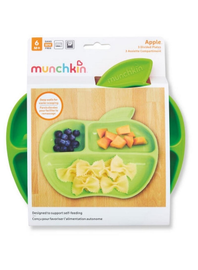 مونشكين طبق مقسم من التفاح الصغير عبوة من 3 - Image 1