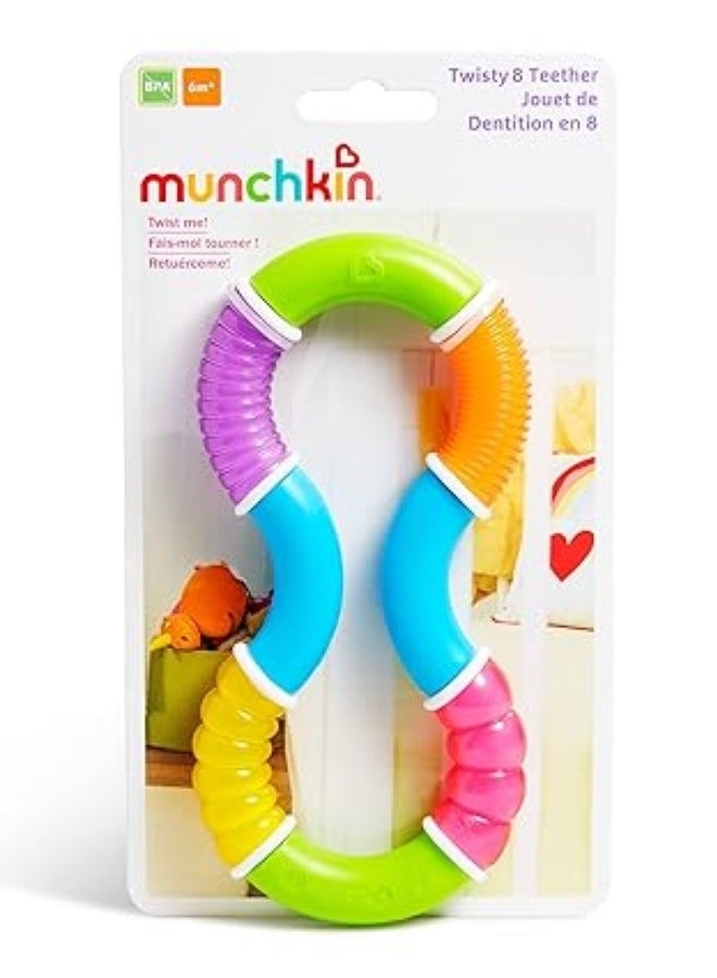 مونشكين Twisty Figure 8 Baby Teether Toy Bpa Free 6+ Months - Image 1