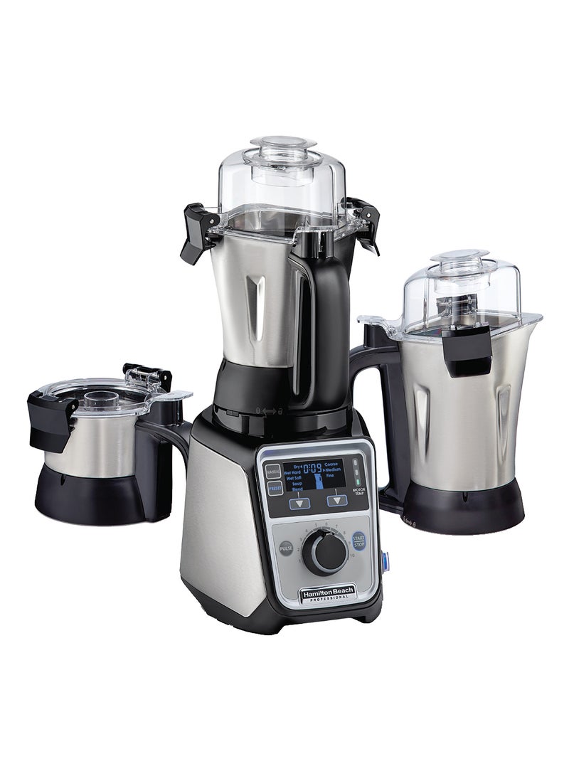 Hamilton Beach - Hamilton Beach Professional Juicer Mixer Grinder, 1400W, 3 Stainless Steel Leakproof Jars & Tritan Lids, 13 Digital Settings, Upto 18000 RPM, Triple Motor Overload Protection, 2 Yr Warranty, 58770-SAU 1.5 L 1400 W 58770-SAU Silver - Image 1