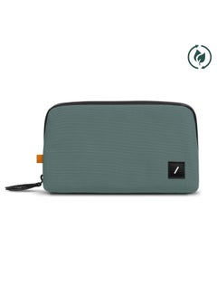 Native Union Stow Line Organizer - Water Resistant Lightweight Travel Pouch, Crafted With Durable Canvas – Stores Charging Cables, Adapter, Powerbank, Airpods Pro And More Slate Green  - Image 1