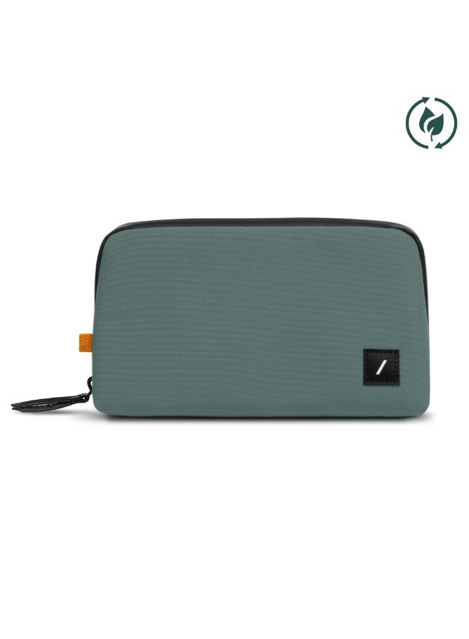 Native Union Stow Line Organizer - Water Resistant Lightweight Travel Pouch, Crafted With Durable Canvas – Stores Charging Cables, Adapter, Powerbank, Airpods Pro And More Slate Green - Image 1