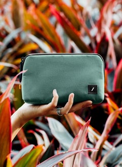Native Union Stow Line Organizer - Water Resistant Lightweight Travel Pouch, Crafted With Durable Canvas – Stores Charging Cables, Adapter, Powerbank, Airpods Pro And More Slate Green  - Image 5