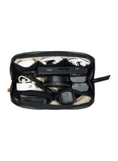Native Union Stow Line Organizer - Water Resistant Lightweight Travel Pouch, Crafted With Durable Canvas – Stores Charging Cables, Adapter, Powerbank, Airpods Pro And More Slate Green  - Image 3