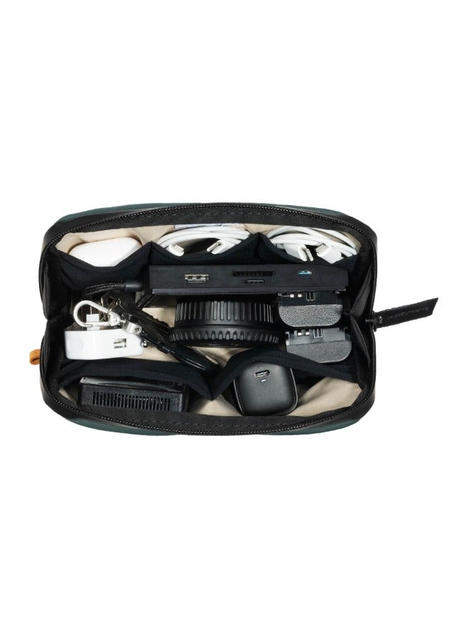 Native Union Stow Line Organizer - Water Resistant Lightweight Travel Pouch, Crafted With Durable Canvas – Stores Charging Cables, Adapter, Powerbank, Airpods Pro And More Slate Green - Image 3