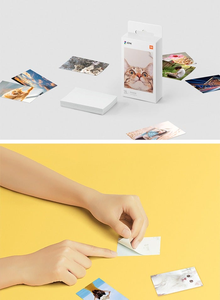شاومي Pocket Printing Instant Photo Paper (20 Sheets) Global Edition White - Image 5