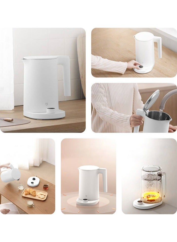 Xiaomi 2 Pro Smart Electric Water Kettle LED Display Intelligent Temperature Control Fast Hot Boiling Stainless Teapot 1.7 L 1800 W MJJYSHO1YM White  - Image 3