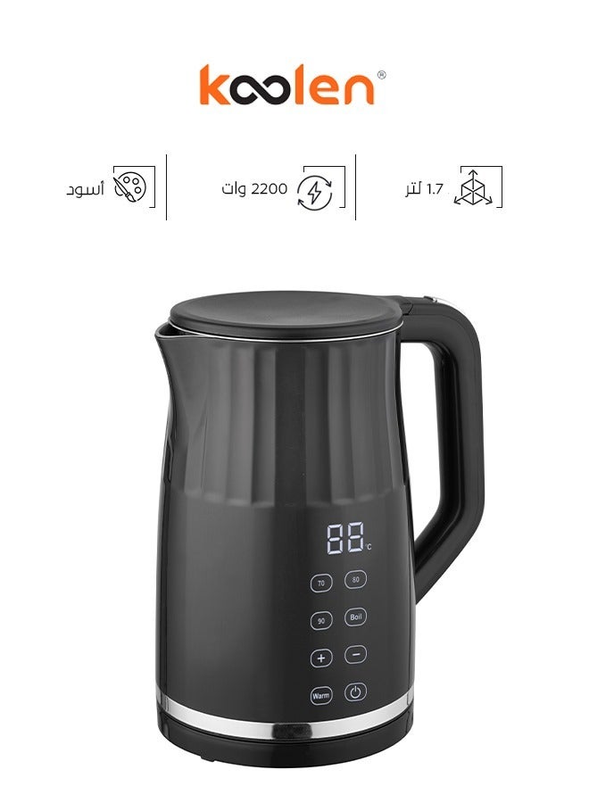KOOLEN Electric Kettle With Display 1.7 L 2200 W 800102025 Black  - Image 1