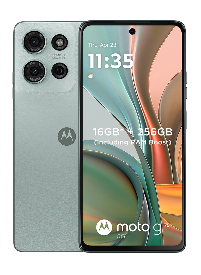 Motorola G75 Dual SIM Succulent Green 8GB RAM 256GB 5G With Free Belkin Wireless Charger - Middle East Version  - Image 2