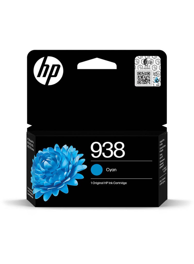 HP 938 Original Ink Cartridge Cyan  - Image 1