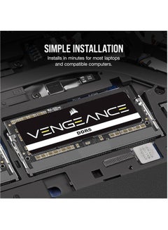كورسير Vengeance SO-DIMM DDR5 Ram (1x16GB) 4800MHz CL40 Intel XMP iCUE Compatible Computer Memory, (CMSX16GX5M1A4800C40) 16GBNone Black  - Image 5