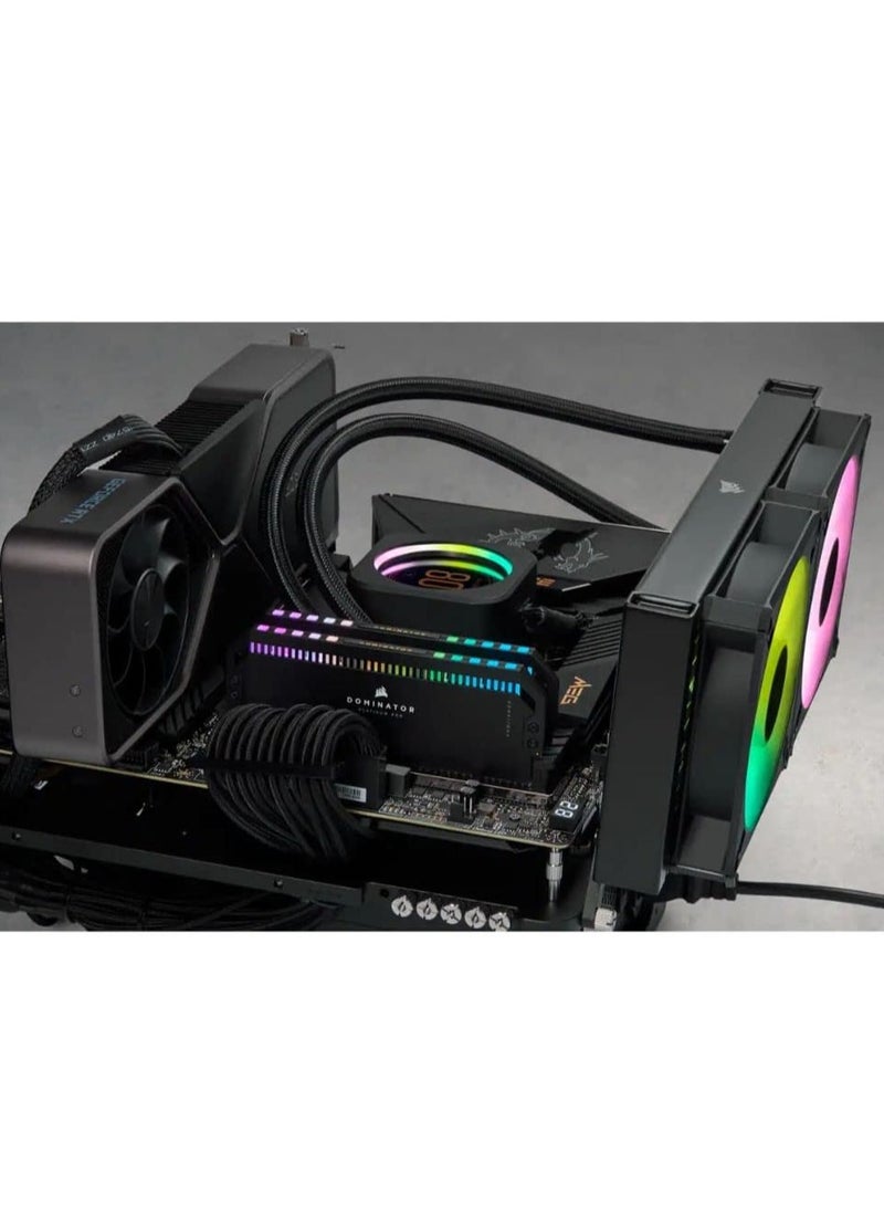 كورسير - Dominator Platinum RGB DDR5 Ram (2x32Gb) 6000MHz CL40 Intel XMP iCUE Compatible Computer Memory - (CMT64GX5M2B6000C40) 64GBNone Black - Image 1