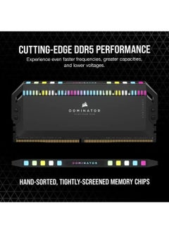 كورسير Dominator Platinum RGB DDR5 Ram (2x32Gb) 6000MHz CL40 Intel XMP iCUE Compatible Computer Memory - (CMT64GX5M2B6000C40) 64GBNone Black  - Image 3