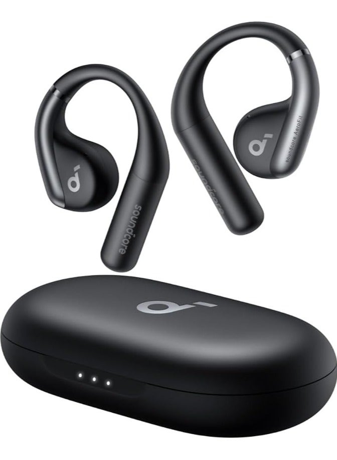 Soundcore - Anker, AeroFit Open-Ear Headphones, Ultra Comfort, Snug Fit, Ergonomic Ear Hook, Balanced Sound, IPX7 Waterproof, 42H Playtime, Bluetooth 5.3, App Control, Clear Calls, Wireless Earbuds Black - Image 1