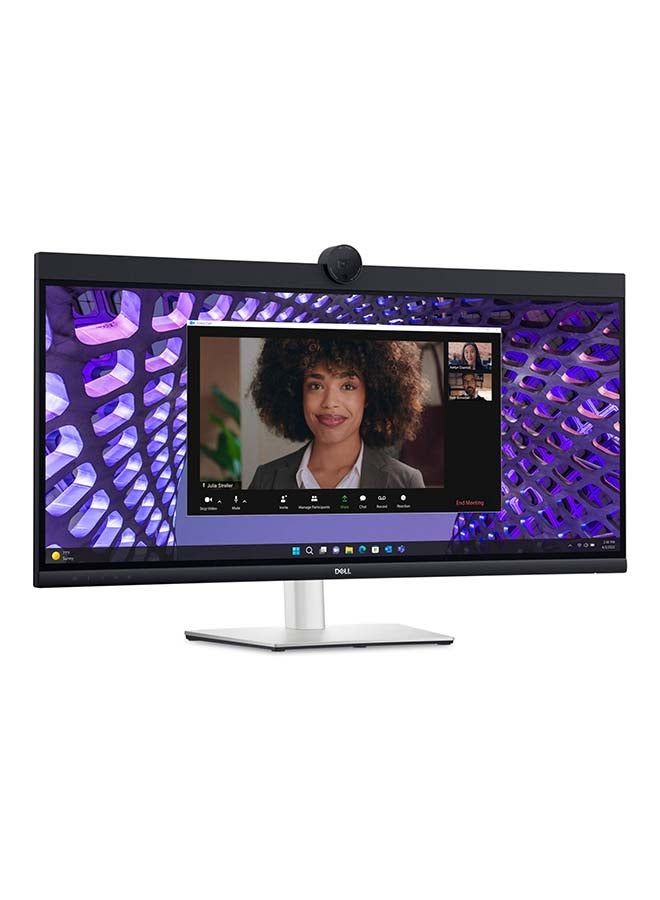 DELL 34-Inch Curved Conferencing Monitor WQHD IPS Display, 60Hz Refresh Rate, Up to 5ms Response Time, 3800R Curved, Height, Swivel & Tilt Adjustability, Built-In Camera & Speaker P3424WEB Black - Image 4