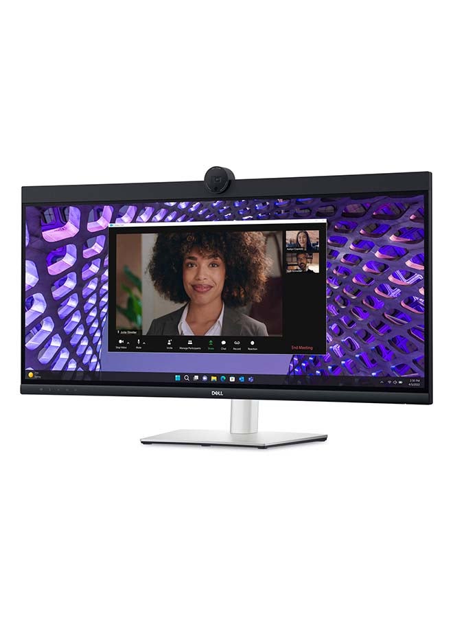 DELL 34-Inch Curved Conferencing Monitor WQHD IPS Display, 60Hz Refresh Rate, Up to 5ms Response Time, 3800R Curved, Height, Swivel & Tilt Adjustability, Built-In Camera & Speaker P3424WEB Black - Image 3