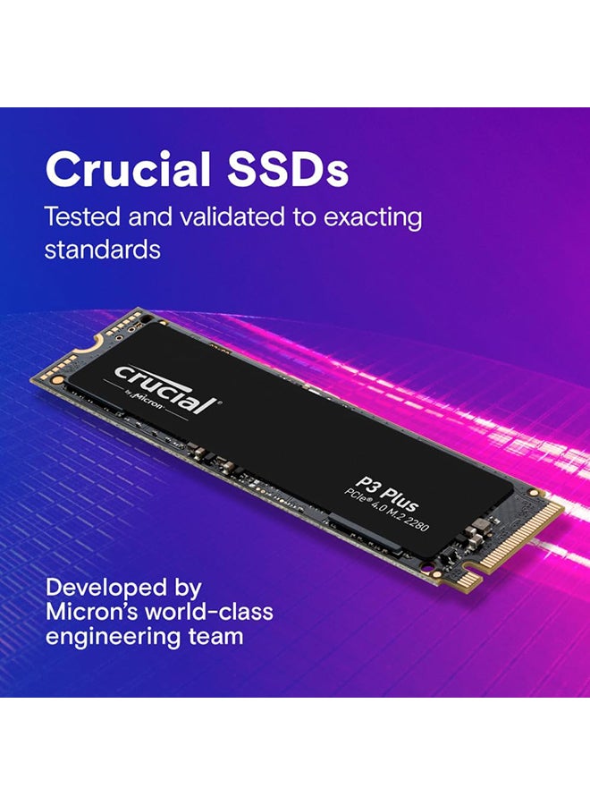 كروشيال - P3 Plus PCIe 4.0 3D NAND NVMe M.2 Ssd، بسرعة تصل إلى 5000 ميجا بايت/ثانية CT1000P3PSSD8 1 تيرابايت - Image 1