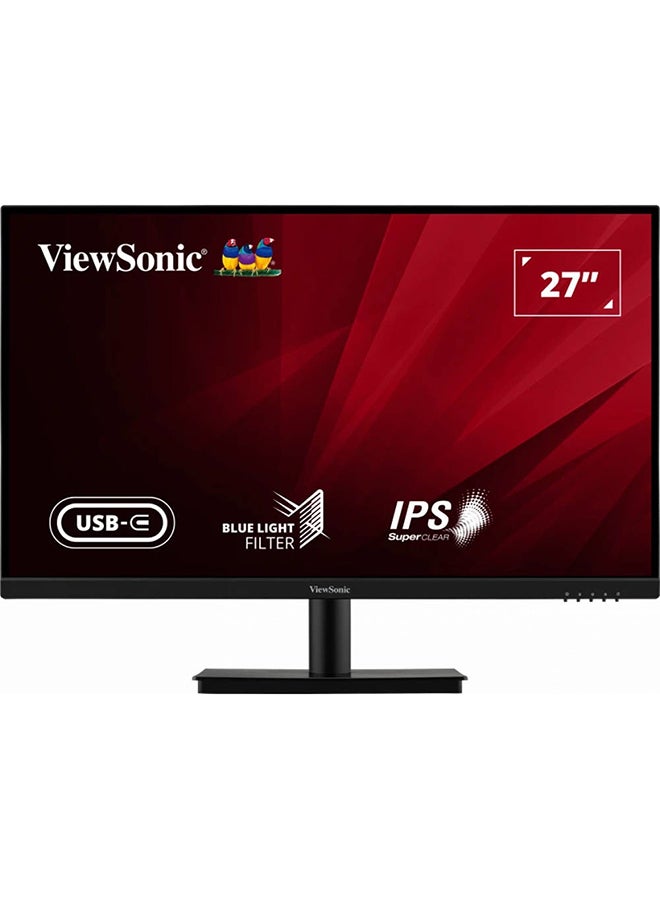 ViewSonic 27” 4K UHD, IPS Panel, HDMI, DP Port, USB Type-C, 2x2.5W Speakers Black  - Image 1