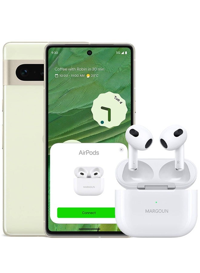 MARGOUN Google Pixel 7 Bluetooth Headphones With Charging Case Wireless Earbuds 3Rd Generation Bluetooth Sport In-Ear Headphones Hi-Fi Stereo Sound Noise Reduction White - Image 1