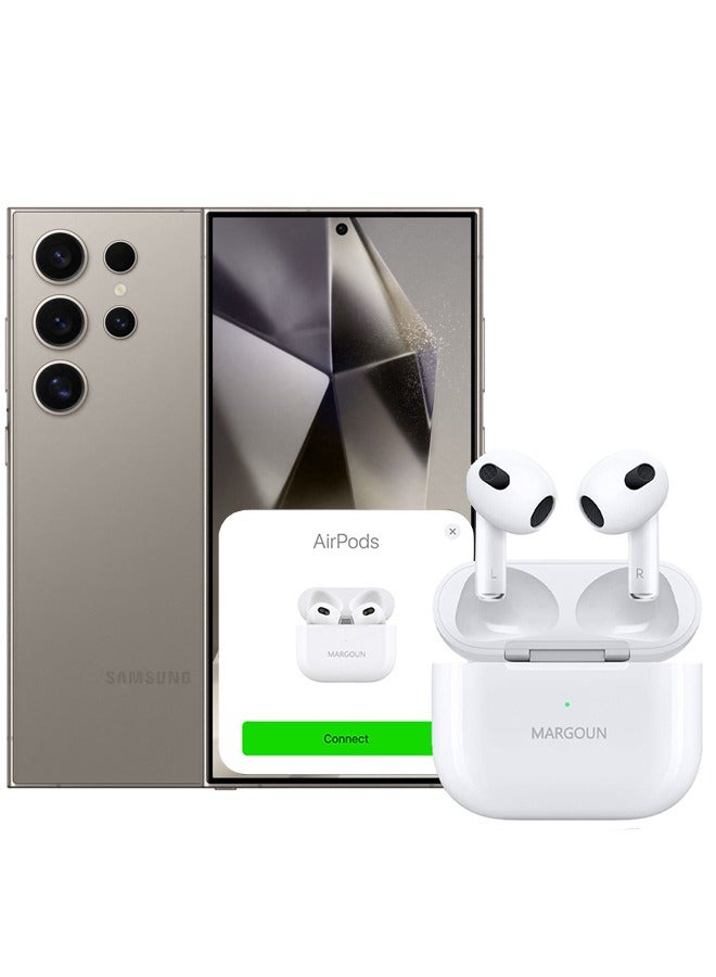 MARGOUN Samsung Galaxy S24 Ultra Bluetooth Headphones With Charging Case Wireless Earbuds 3Rd Generation Bluetooth Sport In-Ear Headphones Hi-Fi Stereo Sound Noise Reduction White  - Image 1