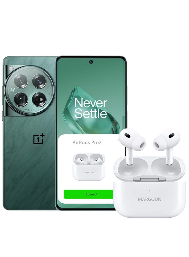 MARGOUN OnePlus 12 Bluetooth Headphones With Charging Case Wireless Earbuds Pro 2 Bluetooth Sport In-Ear Headphones Hi-Fi Stereo Sound Noise Reduction White - Image 1