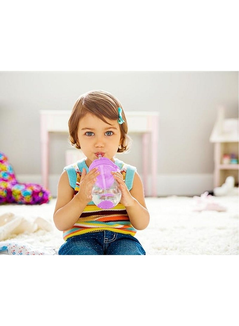 مونشكين - Tip And Sip Weighted Straw Cup 296 Ml Purple - Image 1