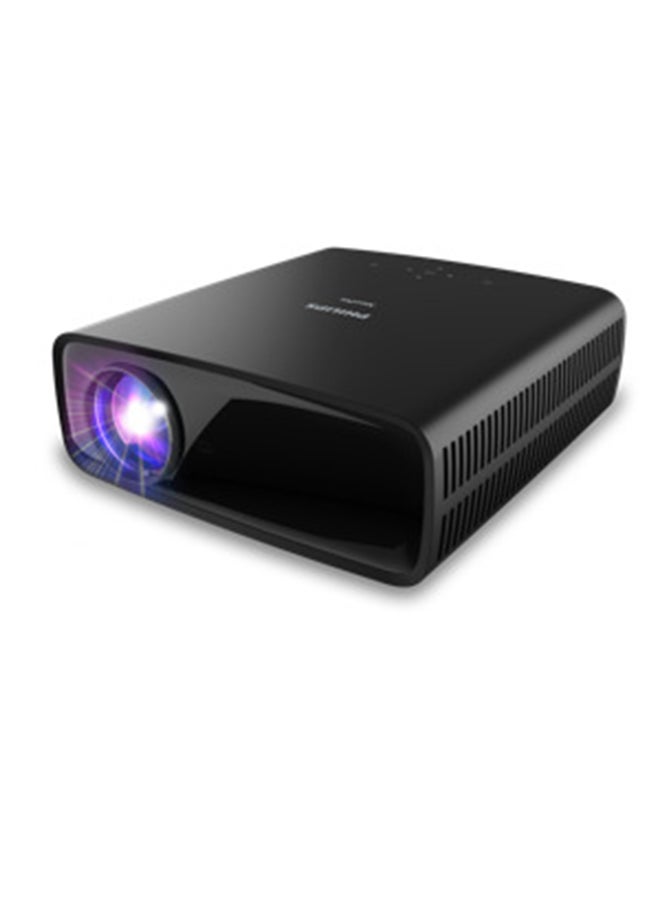 Philips Portable LED Projector, 1080P Native Resolution With Max Input 1080P, Wi-Fi With Full Android TV And Built In 2.1 Surround Sound System NPX720/INT Black - Image 1