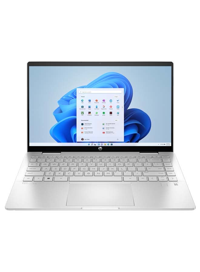 HP Pavilion x360 14-Inch Display, Core i7-1355U Processor/16GB RAM/512GB SSD/Intel Iris XE Graphics/Windows 11 English/Arabic silver  - Image 1