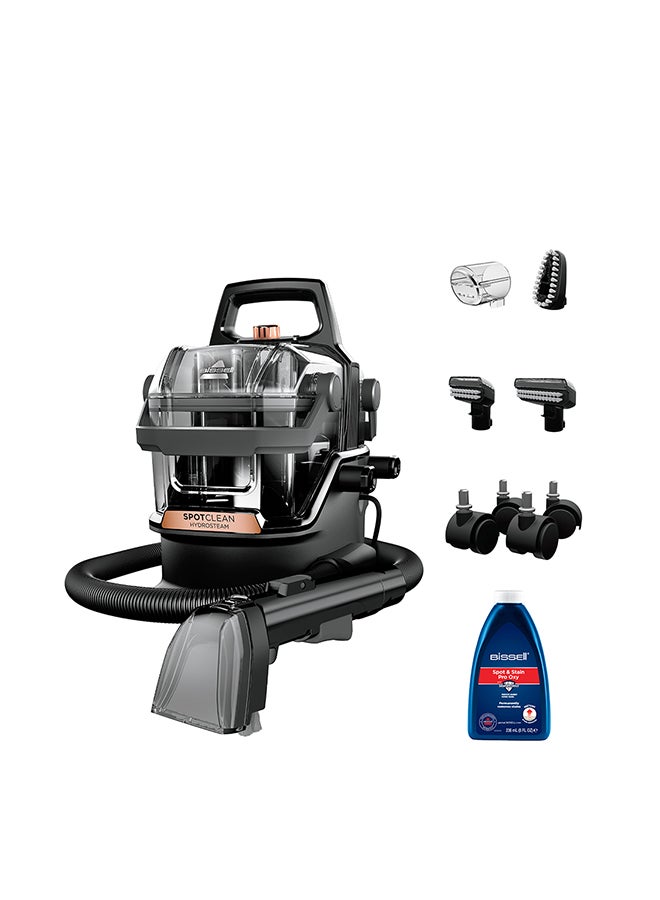 Bissell SpotClean HydroSteam 3700E – Portable Deep Cleaner with Hydrosteam Technology, Powerful Stain Removal for Carpets with the power of steam, Upholstery & Hard Surfaces, Compact & Lightweight Design | 1000 W 3700E Black/ Copper Harbor  - Image 1