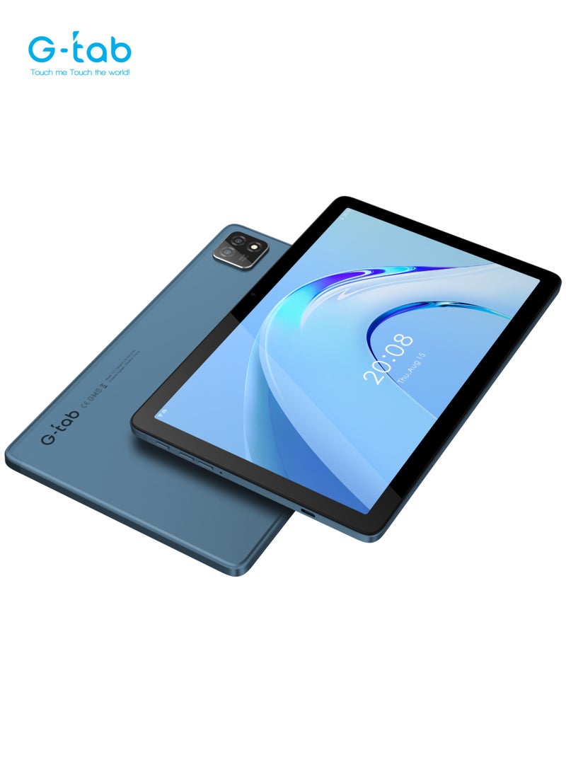 G-Tab - T11 Tablet/10.1 Inches IPS Screen/Octa Core 1.6GHz Processor/5G WiFi/6580mAh Battery/4G Dual Sim/4GB RAM + 128GB ROM/5MP Front+13MP Rear Camera/Includes- Touch Pen/OTG/Tempered Glass/Flip Cover - Image 1