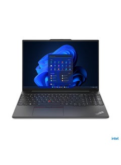 لابتوب ثينك باد E16 جين 1 مزود بشاشة IPS WUاكسGA مقاس 16 بوصة (1200 × 1920) ومعالج انتل كور i7-1355U وذاكرة وصول عشوائي دي دي ار فور سعة 8 جيجابايت ومحرك أقراص اس اس دي سعة 512 جيجابايت ام.2/نظام تشغيل ويندوز 11 برو/رسومات انتل ايريس اكس اي مدمجة الإنجليزية/العربية أسود جرافيت