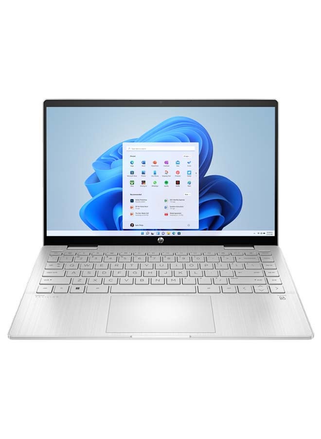 HP Pavilion x360 14-Inch Display, Core i3-1315U Processor/8GB RAM/256GB SSD/Intel UHD 600 Graphics/Windows 11 English/Arabic silver  - Image 1