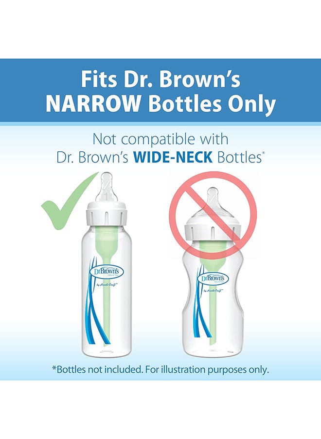 دكتور براونز حلمة رضاعة سيليكون ضيقة من مستوى التدفق الطبيعي 2، تدفق متوسط، 3 أشهر+، حلمة رضاعة سيليكون 100%، 6 قطع - Image 4