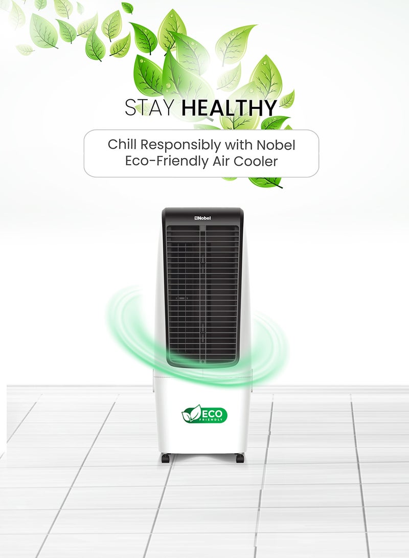 Nobel - Air Cooler , 20L Capacity, Detachable Water Tank, 3 Wind Modes, 4 Wind Speeds, Touch & Remote Control, Honeycomb Filter, Automatic Shutdown, Silent Operation 20 L 110 W NAC400 White - Image 1