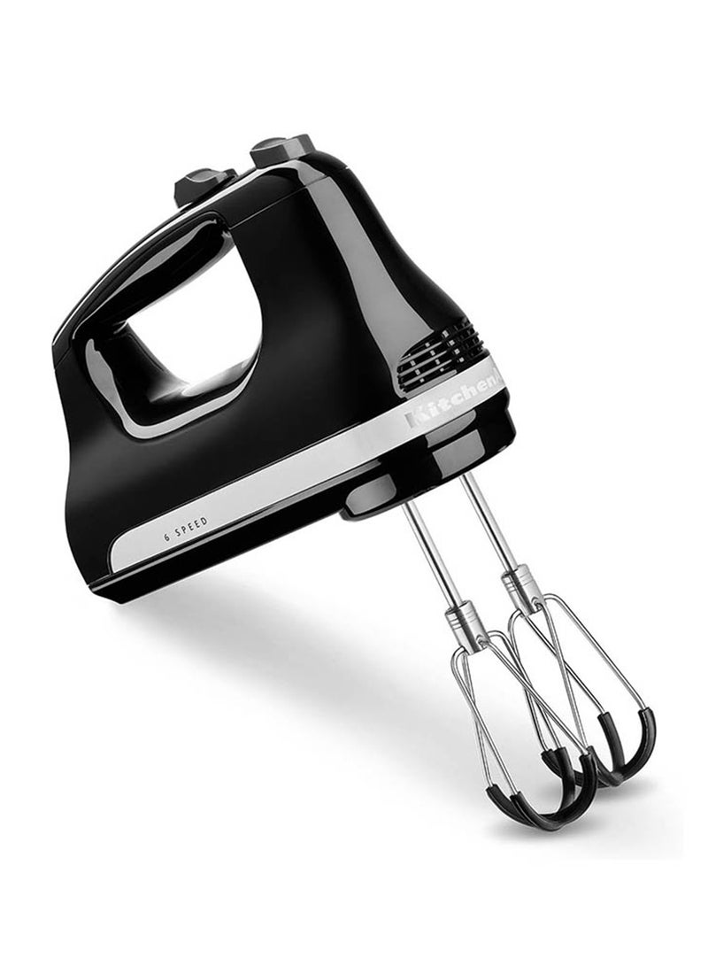 KitchenAid - Hand Mixer 6 Speed With Flex Edge Beaters 60 W 5KHM6118BOB Onyx Black - Image 1