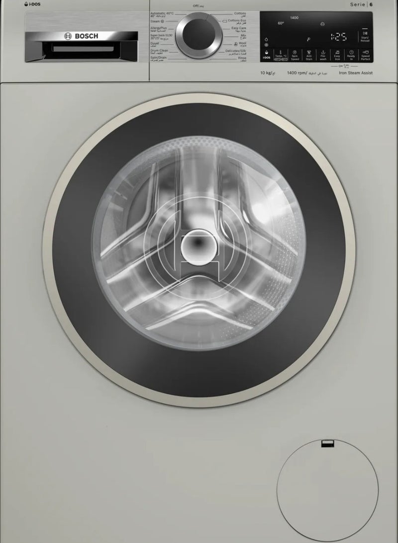 BOSCH - Washing Machine from Bosch Front Load 10 Kg Series 6 Maximum spin speed 1400 rpm LED display Colour Graphite 10 kg 2300 W WGA254AXEG Silver - Image 1