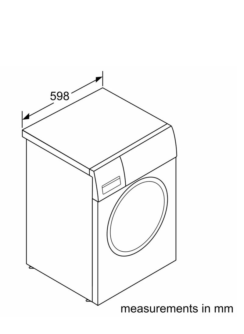 BOSCH - Washing Machine from Bosch Front Load 10 Kg Series 6 Maximum spin speed 1400 rpm LED display Colour Graphite 10 kg 2300 W WGA254AXEG Silver - Image 1