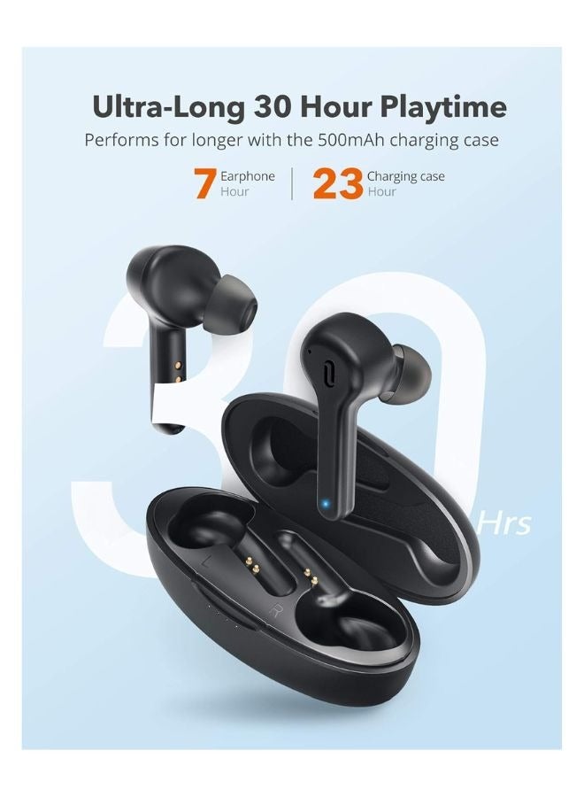 RAVPOWER Taotronics 53 Pro Wireless Earphone With Charging Case Black  - Image 3